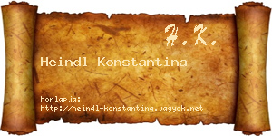 Heindl Konstantina névjegykártya